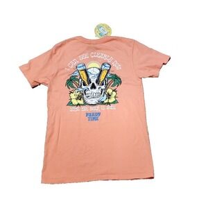 NEW Pardy Time Buckel See Clearly T-Shirt Men's Orange Short Sleeve T-shirt Sz S